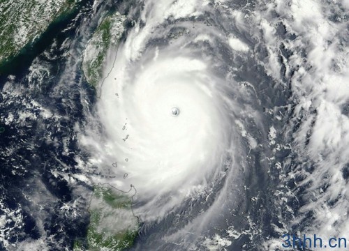 Image obtained from NASA on July 7, 2016 shows Super Typhoon Nepartak approaching Taiwan at 02:30 UTC on July 7, as captured by the MODIS instrument aboard NASA's Terra satellite